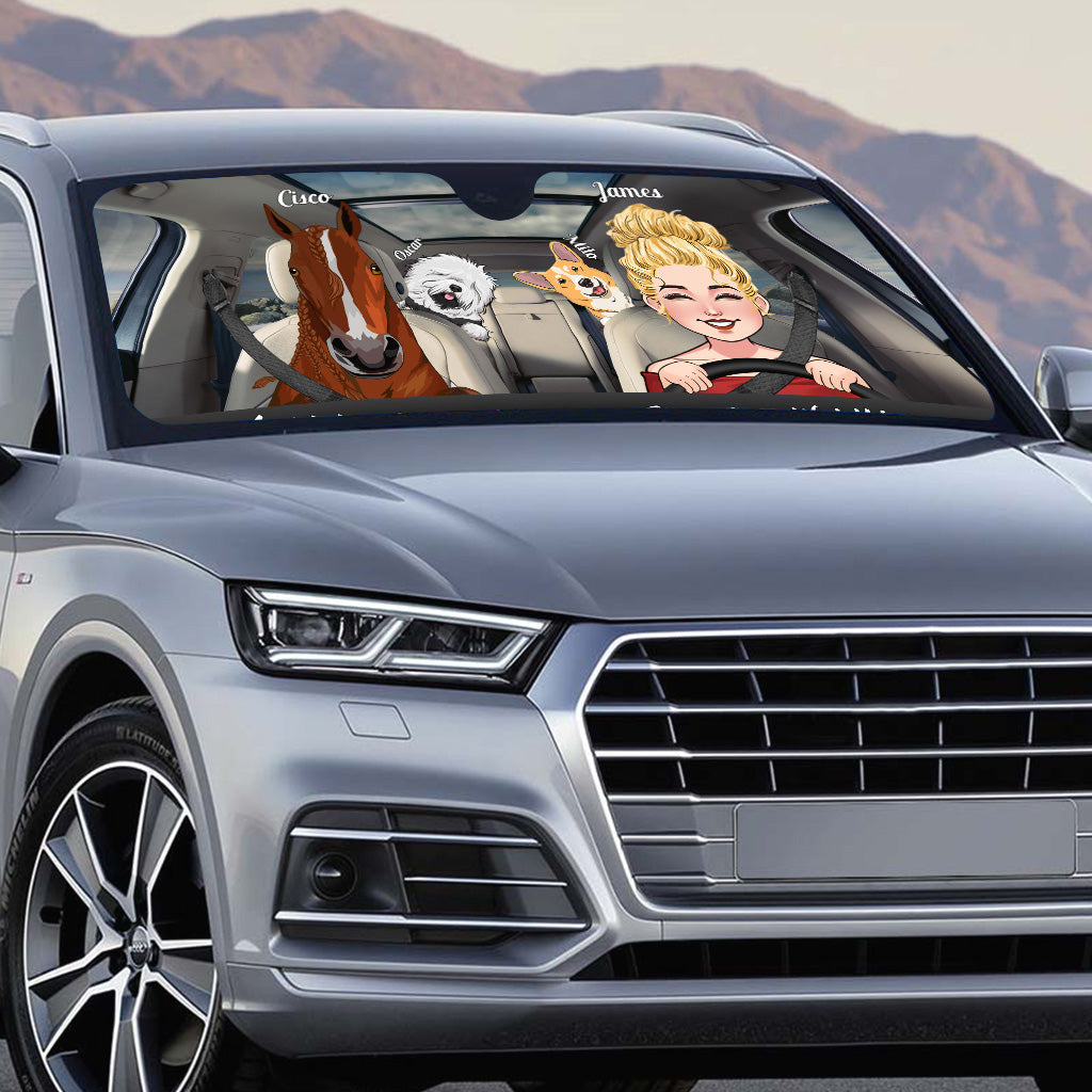 Quelle belle chose ! Pare-soleil personnalisé pour voiture à motif de cheval