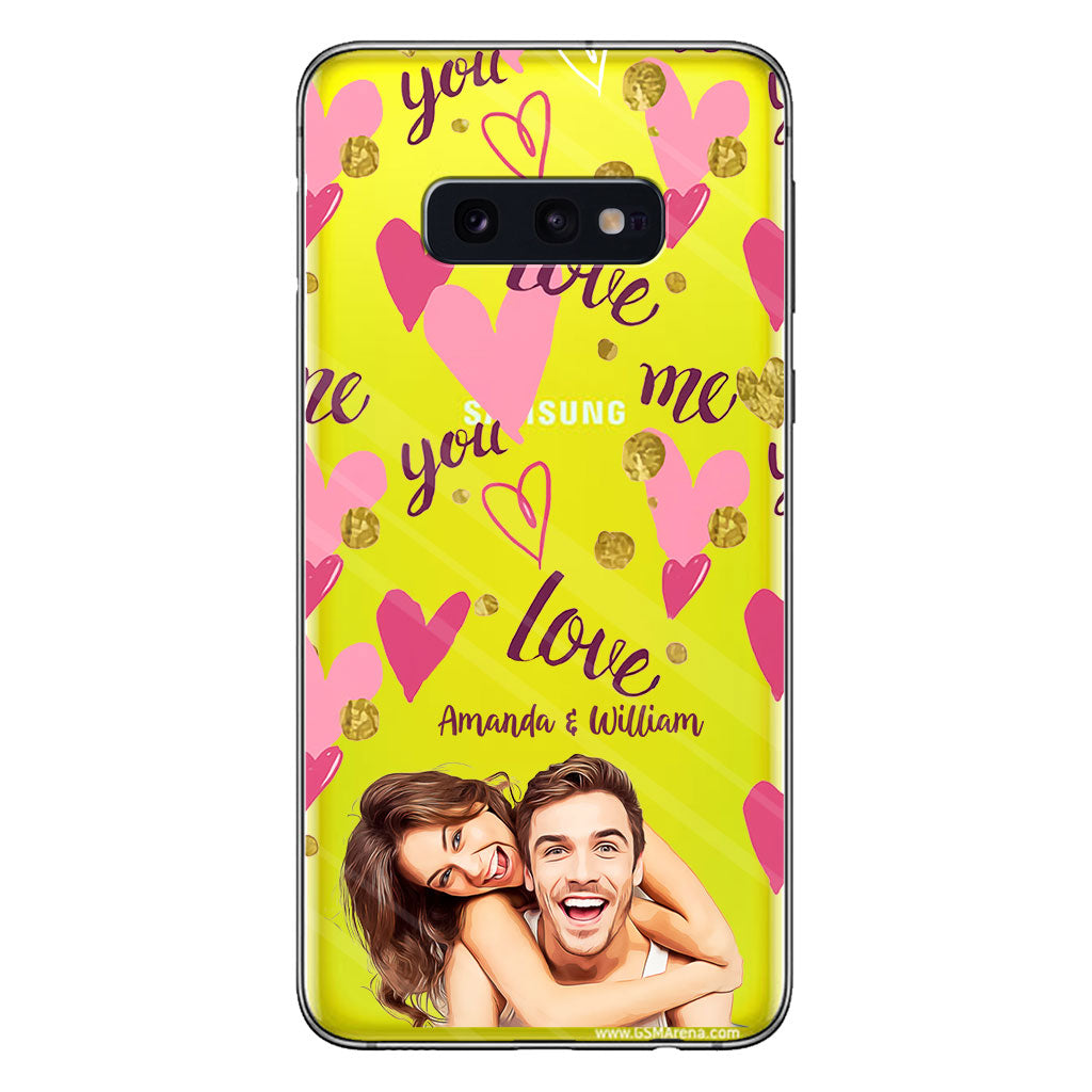 Je suis à toi - Coque de téléphone transparente personnalisée pour couple