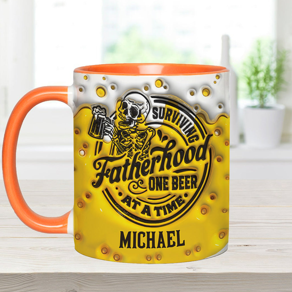 Survivre à la paternité - Mug personnalisé pour papa