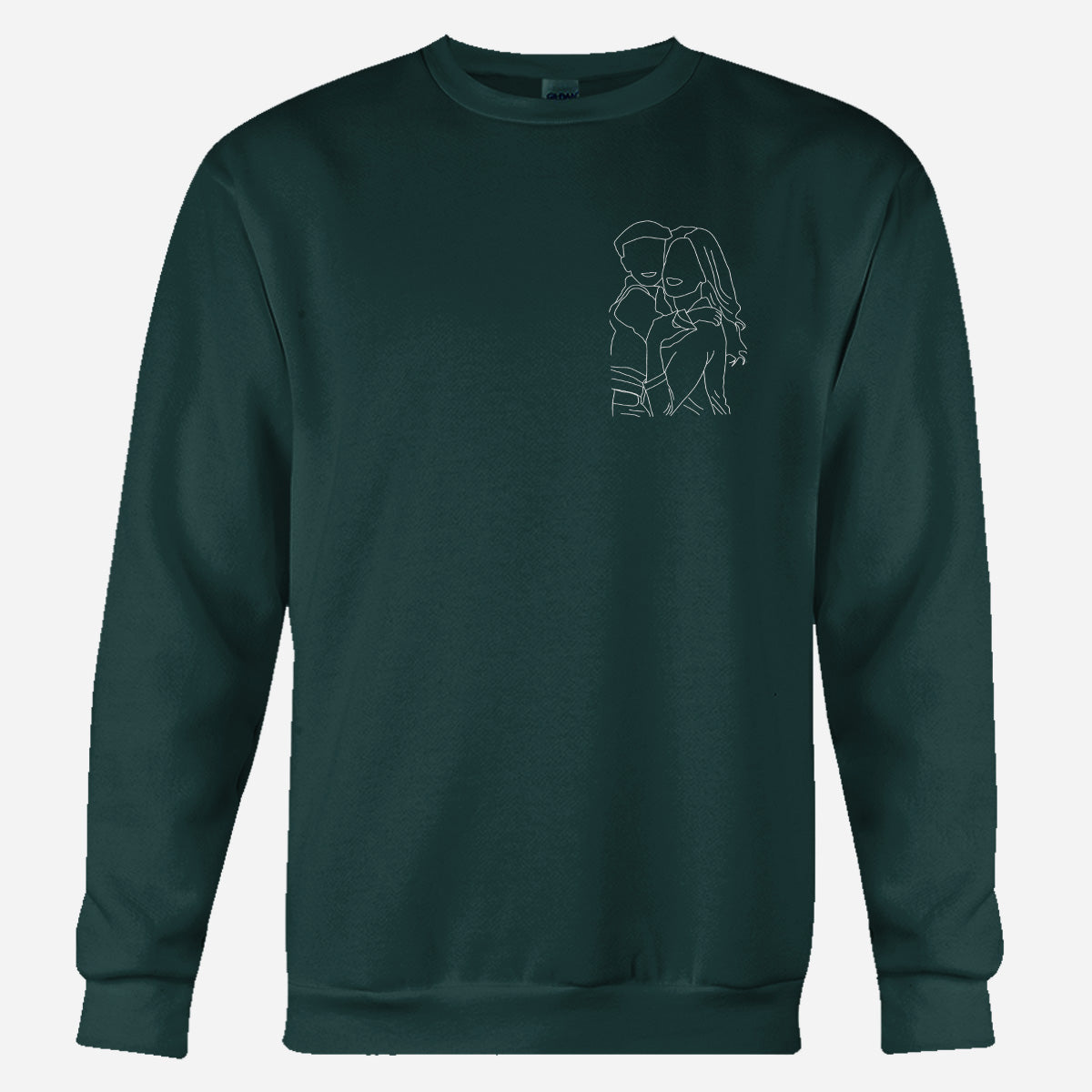 Custom Line Art - Personalized Kid Embroidered Sweater