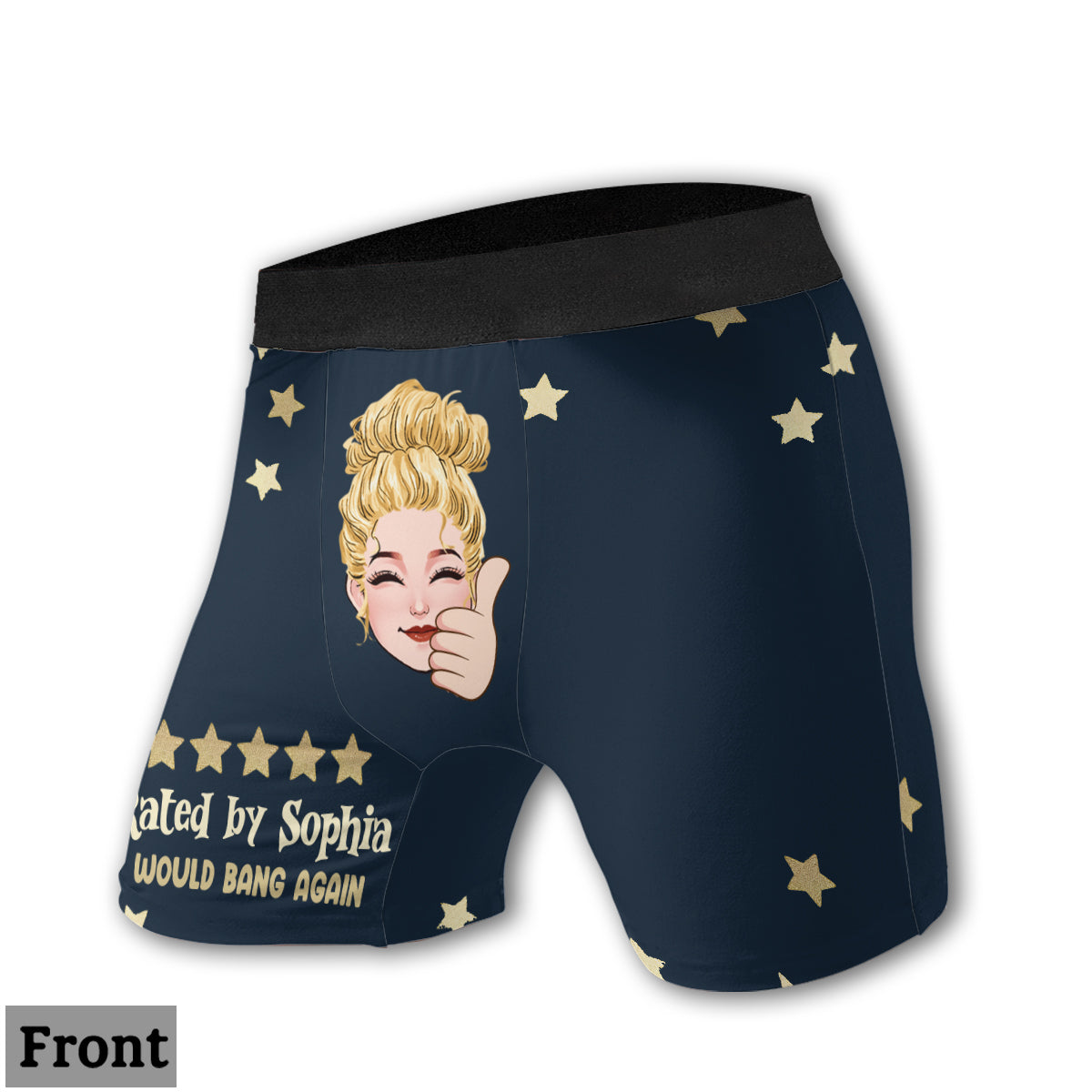 Would Bang Again - Personalized Couple Women Briefs & Men Boxer Briefs