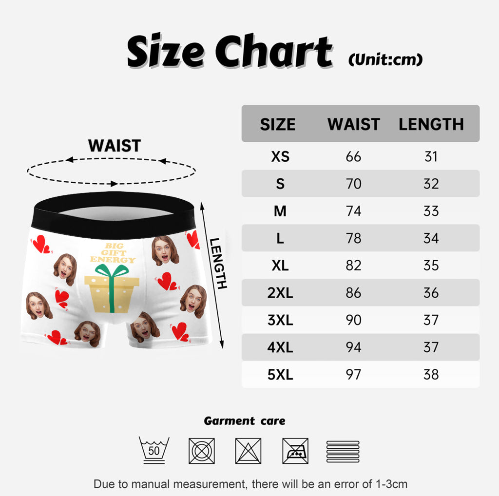 Boxers personnalisés pour homme - Cadeau idéal pour mari ou petit ami