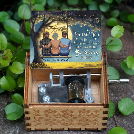 More Than All The Stars - Personalized Mother's Day Grandma Hand Crank Music Box