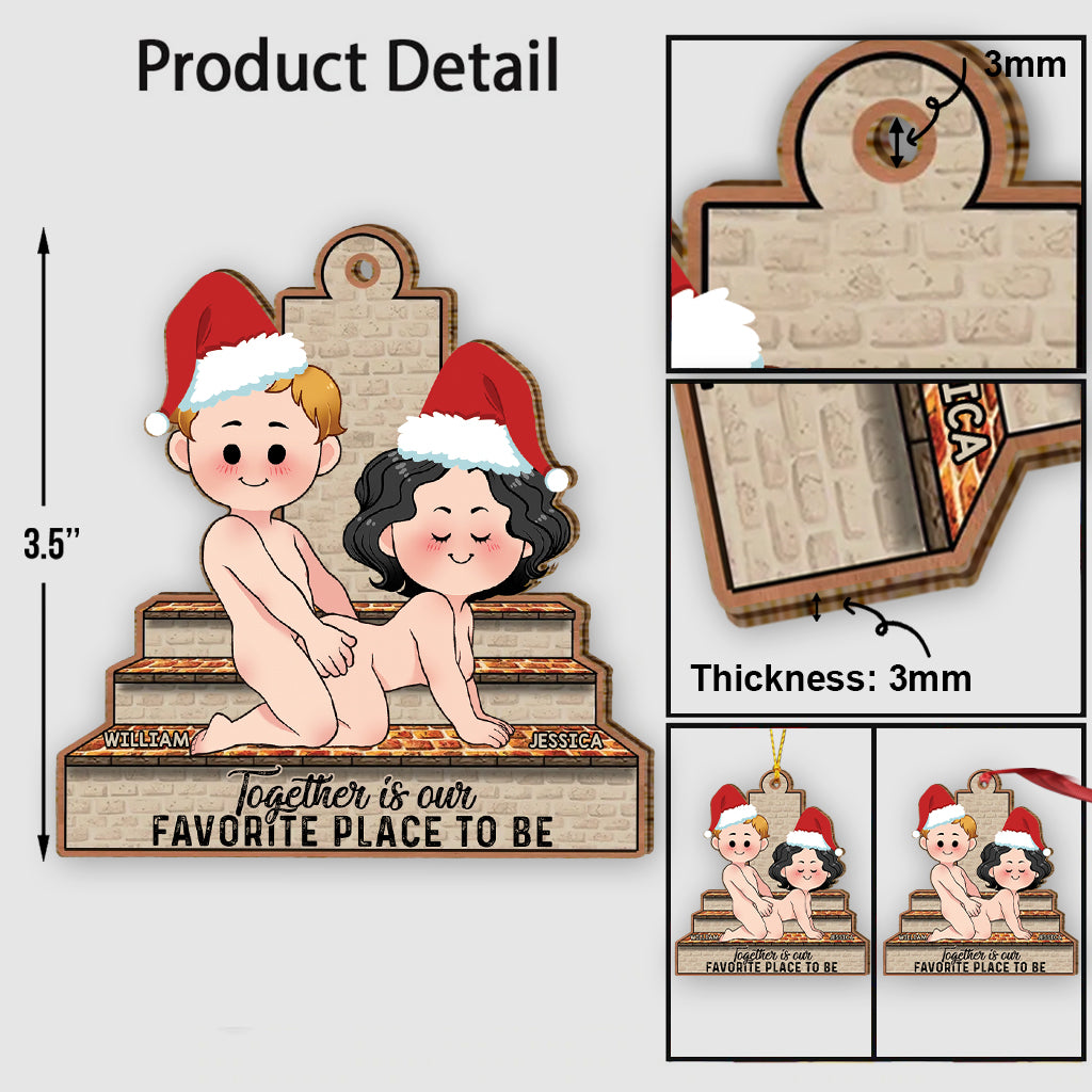 Ensemble, c'est notre endroit préféré - Ornement personnalisé pour couple
