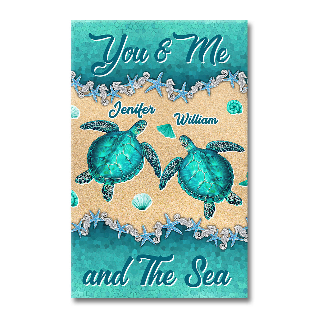 Salty Lil' Beach - Toile et affiche personnalisées avec tortue