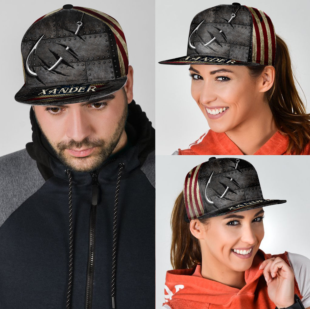 Casquette de pêche personnalisée avec un design original en forme d'hameçon