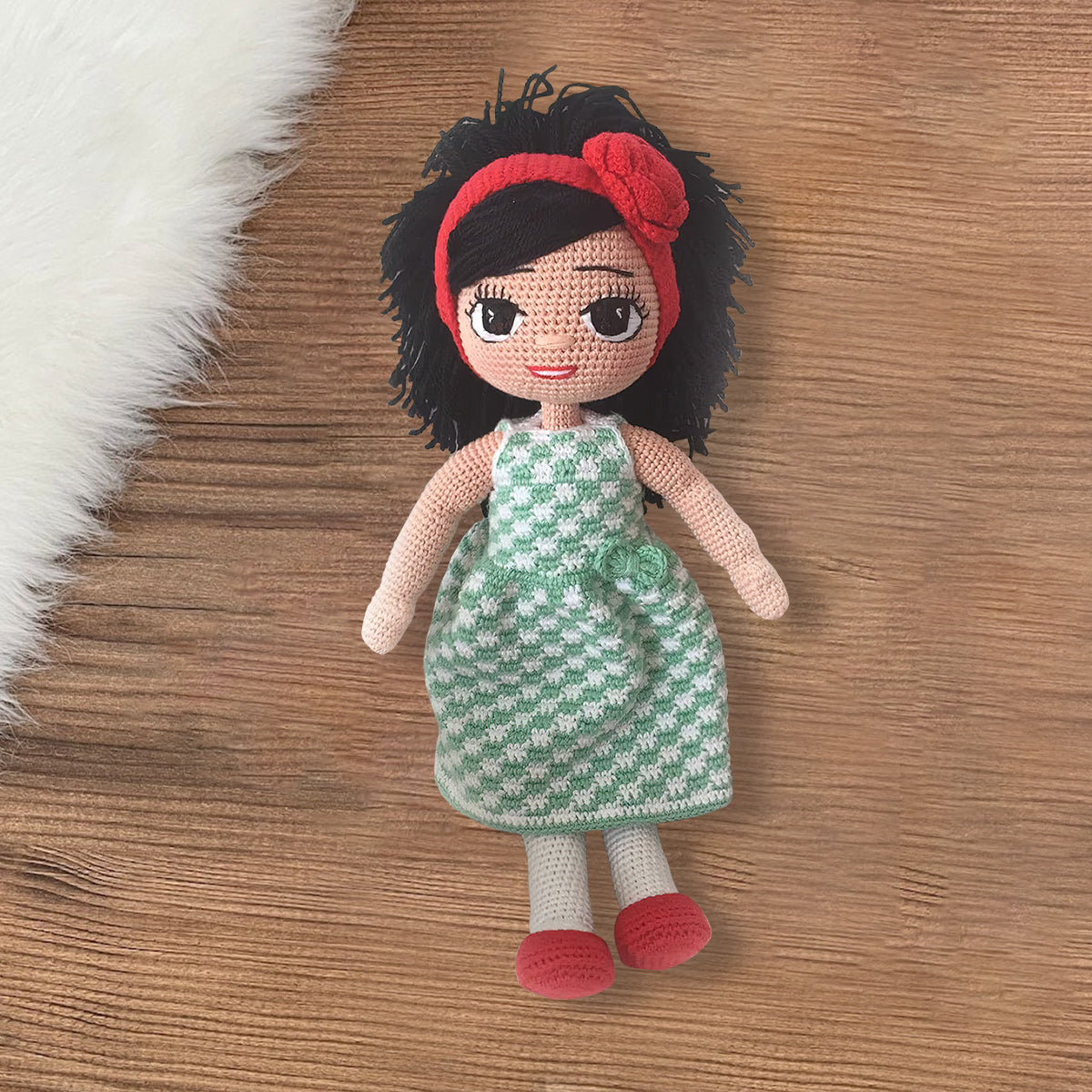 Mes petits-enfants - Cadeau pour grand-père - Poupée tricotée à la main personnalisée