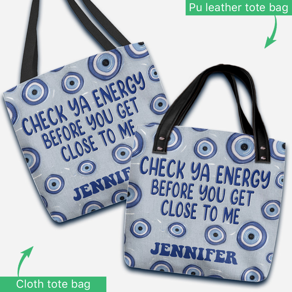 Check Ya Energy - Personalized Witch Tote Bag