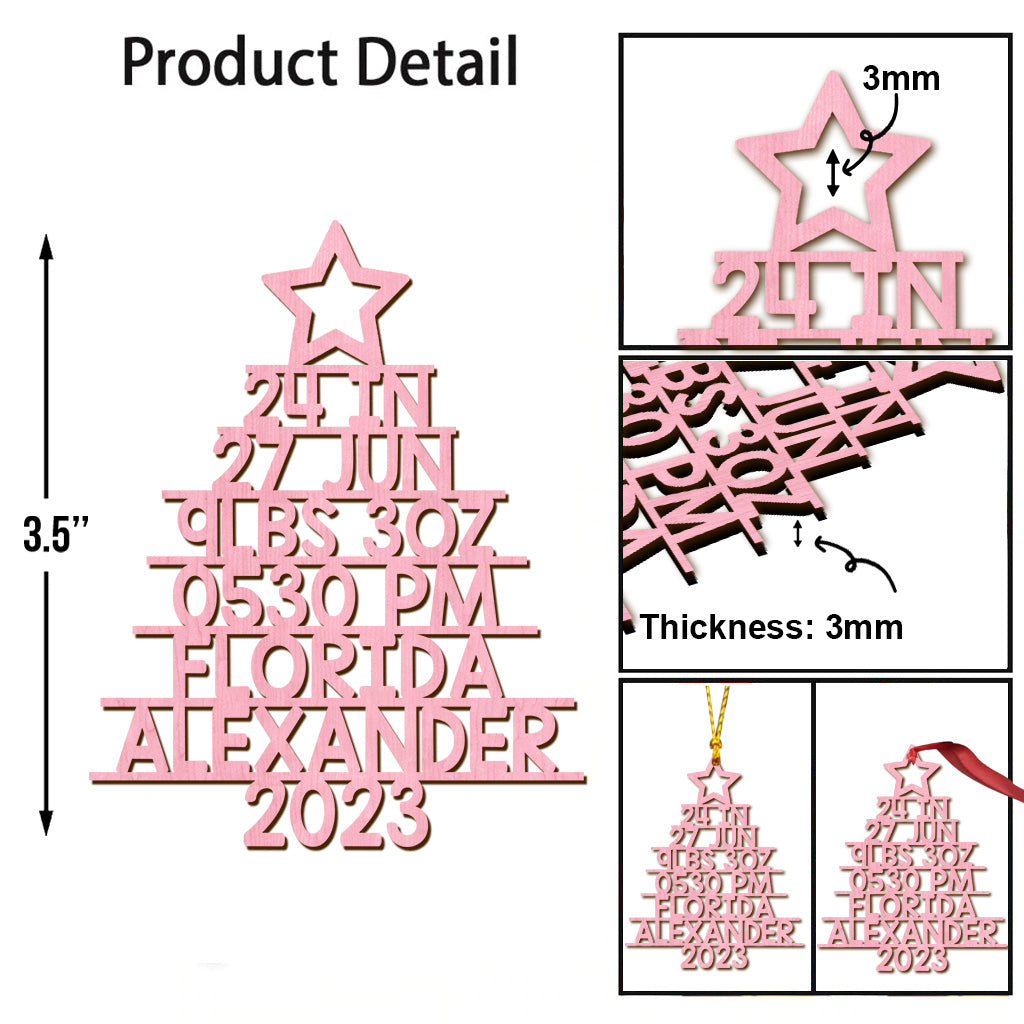 Premier Noël de bébé - Cadeau pour nouveau-né, maman et papa - Ornement personnalisé