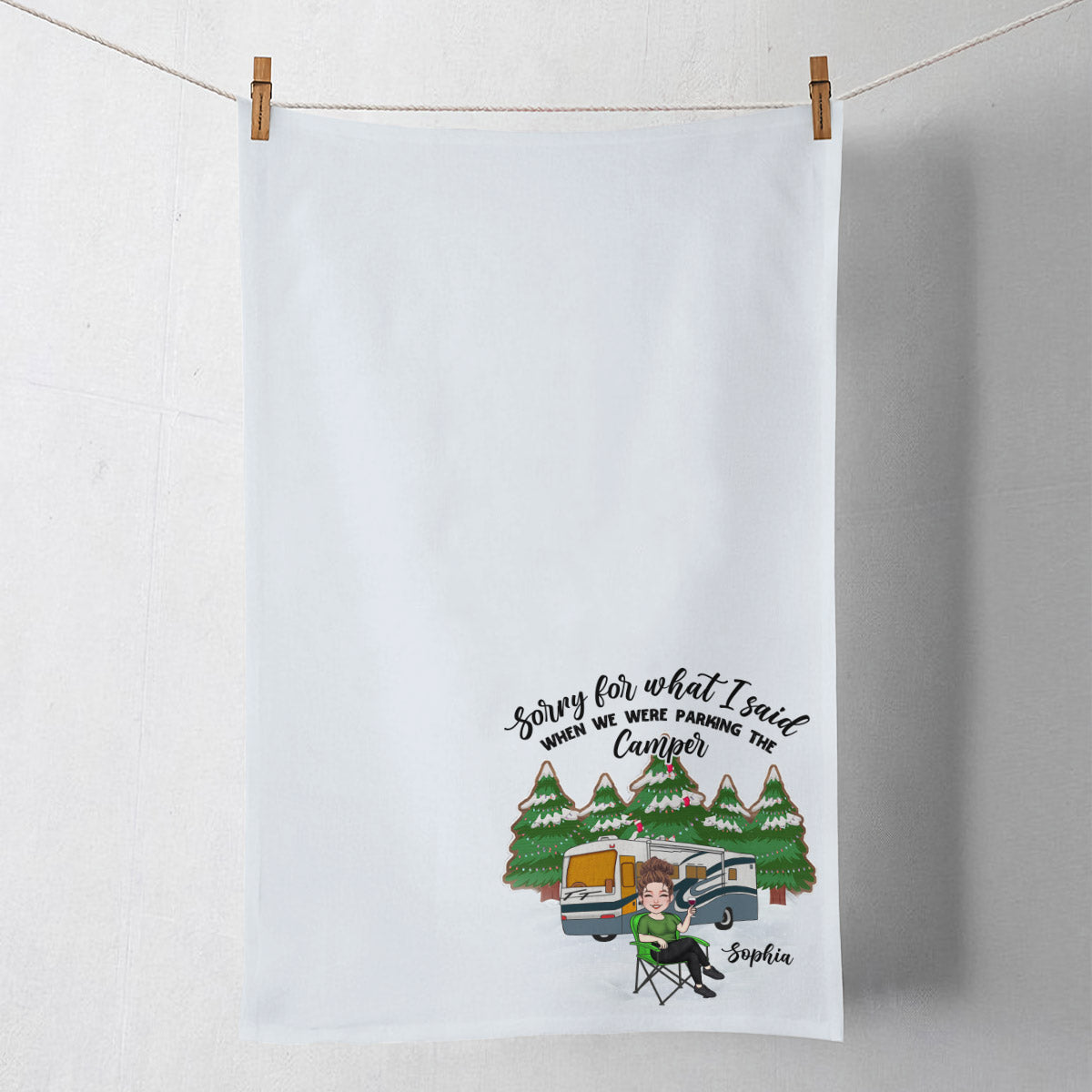 Désolé pour ce que j'ai dit - Serviette de camping personnalisée