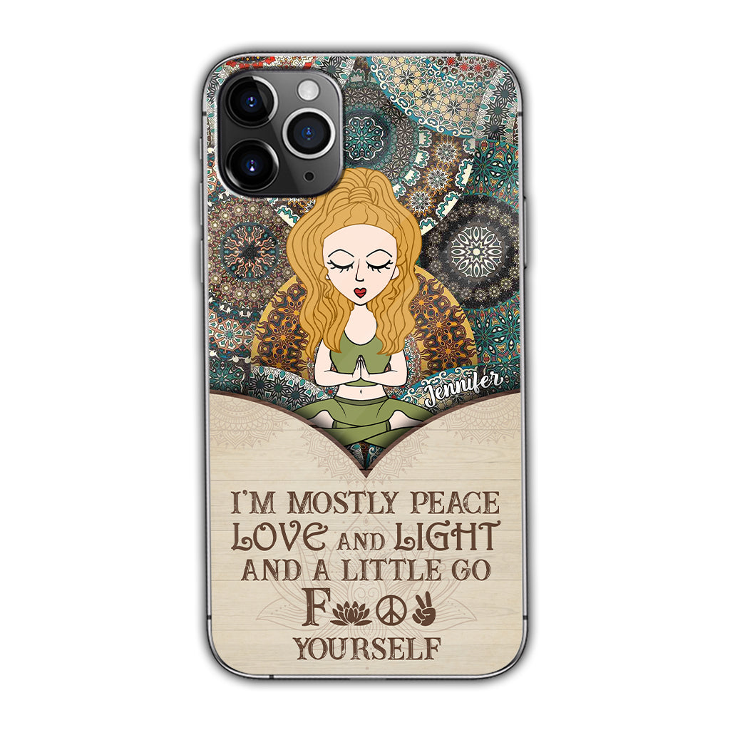 I'm Mostly Peace - Personalized Yoga Phone Case