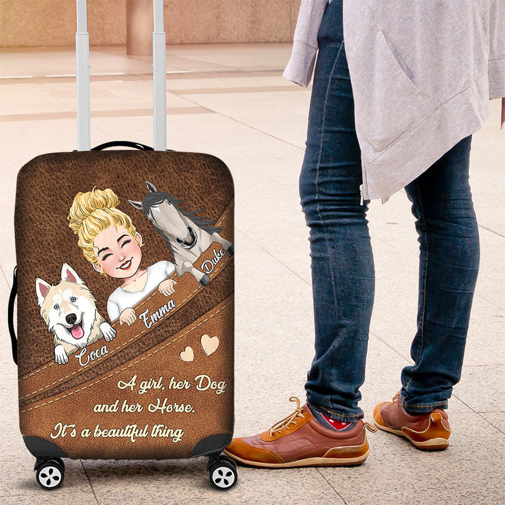 Quelle belle chose ! - Cadeau pour amoureux des chiens et des chats - Housse de bagage personnalisée