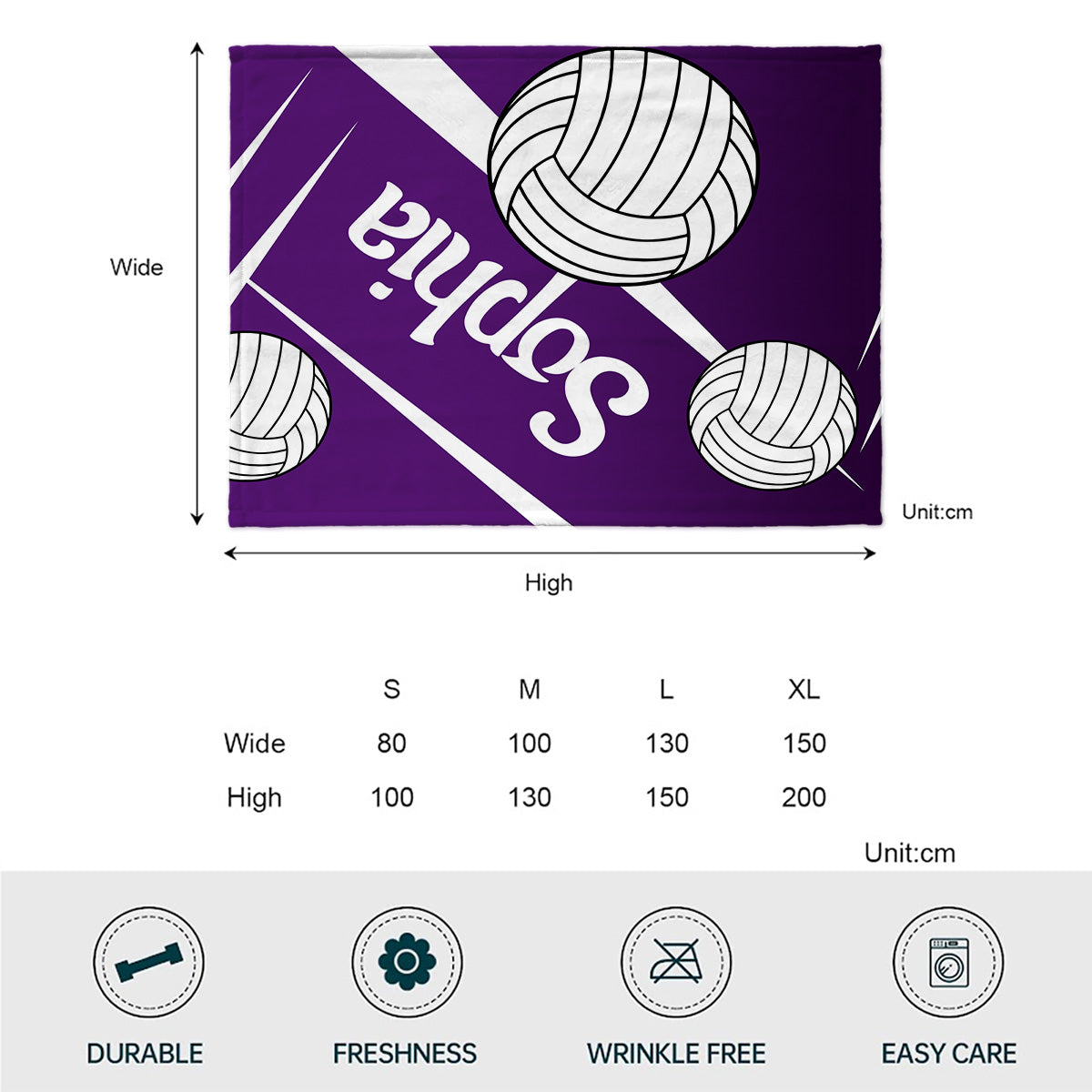 Couverture de volley-ball personnalisée pour fille