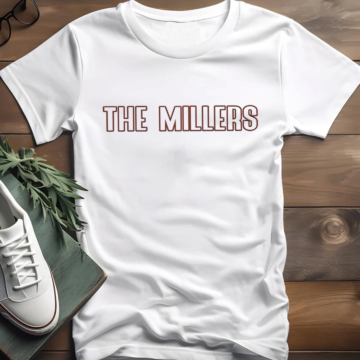 T-shirt brodé personnalisé avec nom pour toute la famille