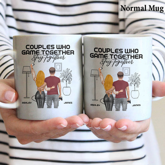 Les couples qui jouent ensemble restent ensemble - Mug de jeu vidéo personnalisé