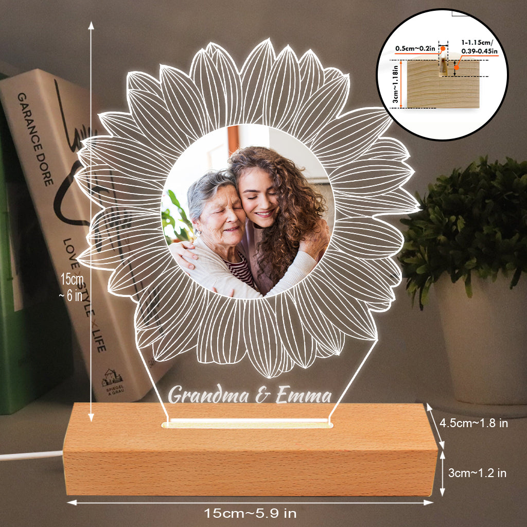 Tu es mon rayon de soleil - Cadeau pour maman, grand-mère, sœur, fille, fils, frère, grand-père, papa, épouse, époux, ami(e) - Plaque lumineuse personnalisée