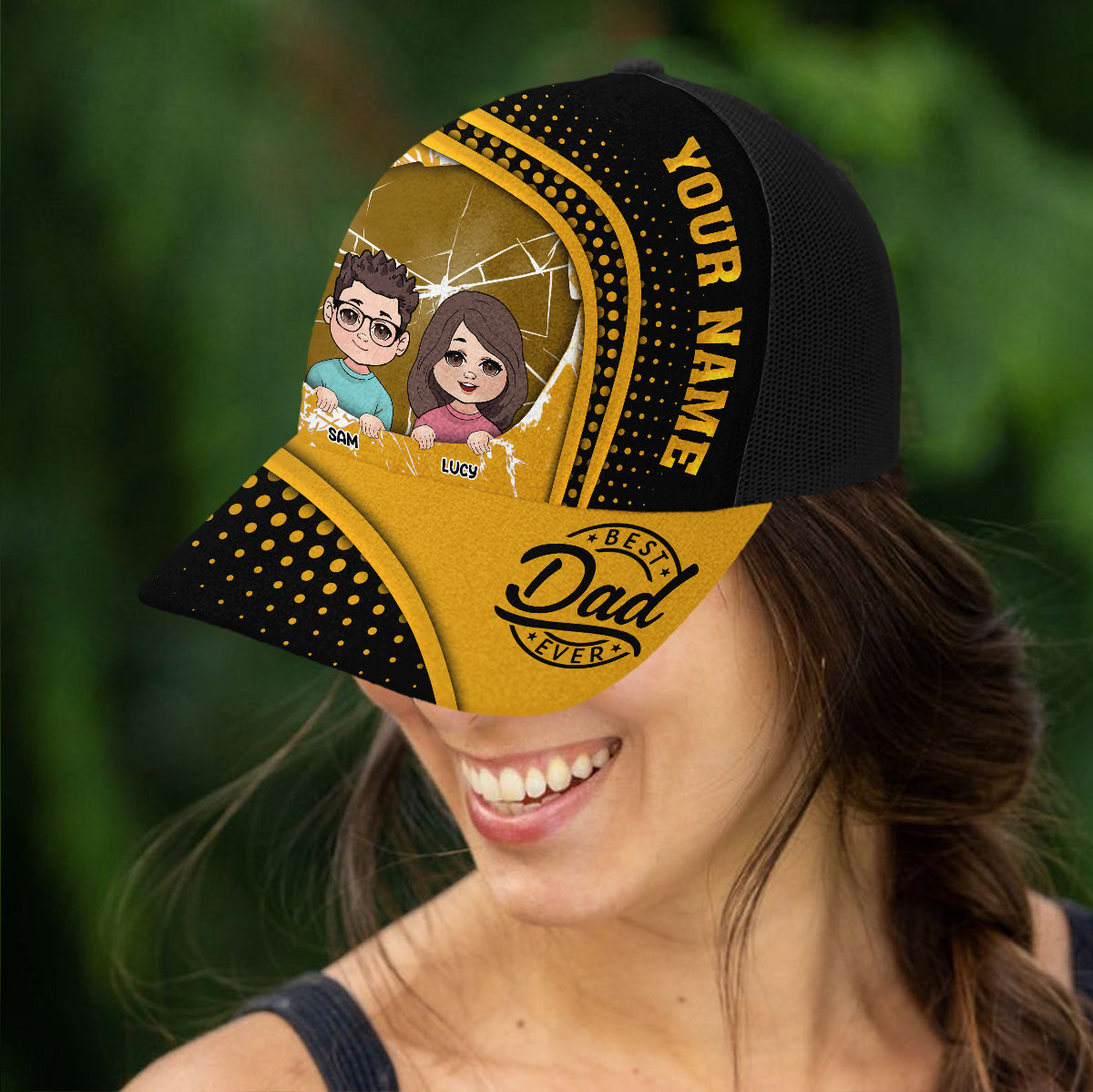 Best Dad Ever - Personalized Father Trucker Hat