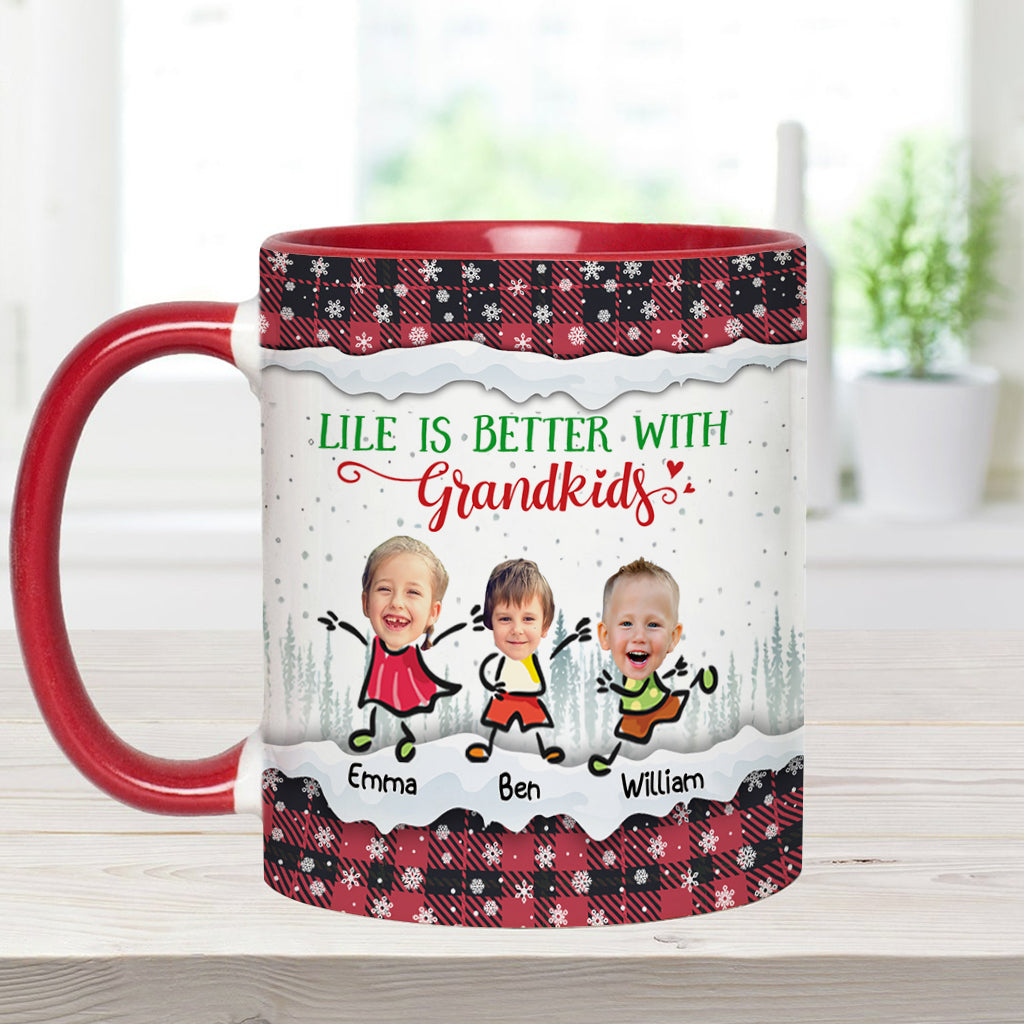 La vie est plus belle avec des petits-enfants - Mug personnalisé pour grand-mère