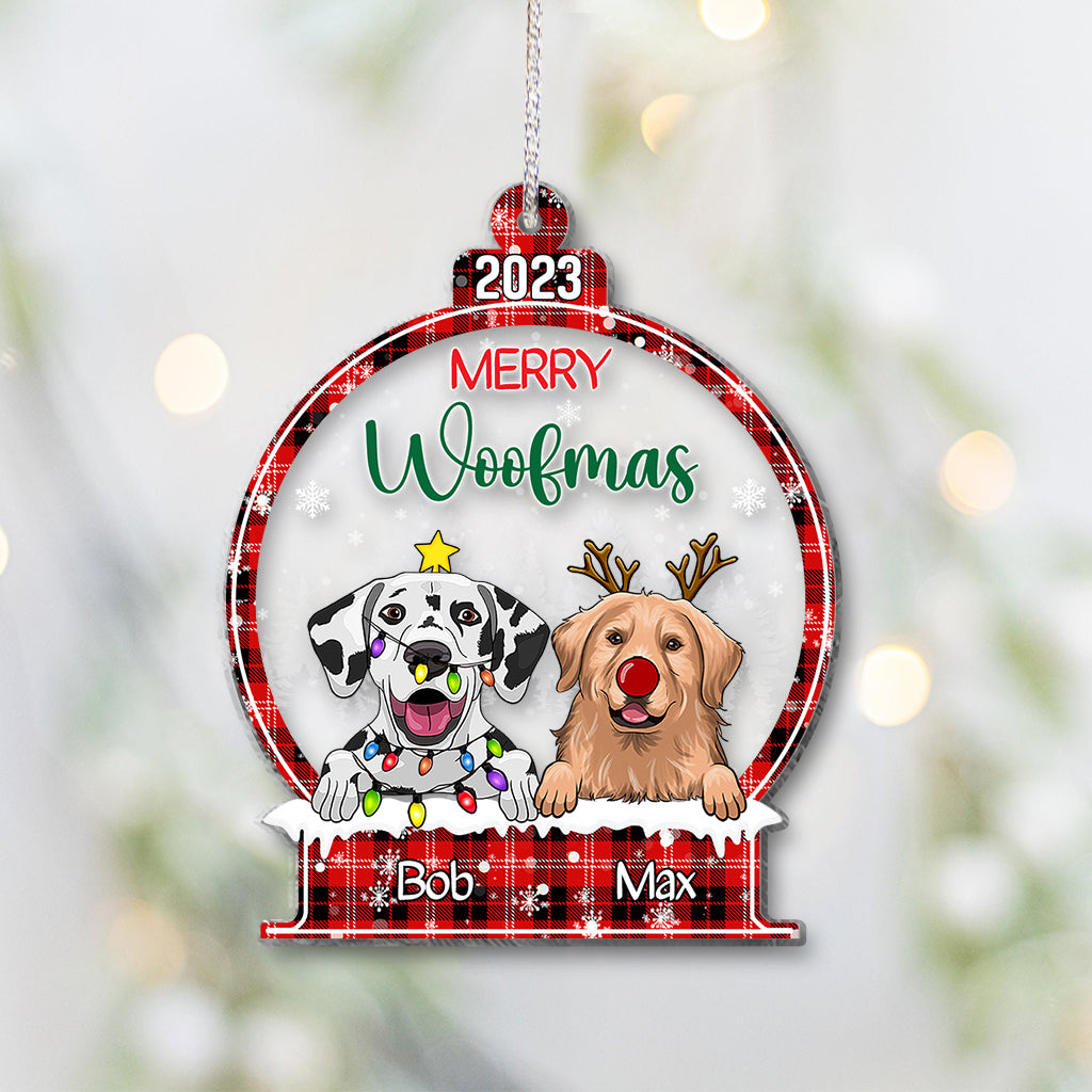 Merry Christmas - Personalized Cat Transparent Ornament