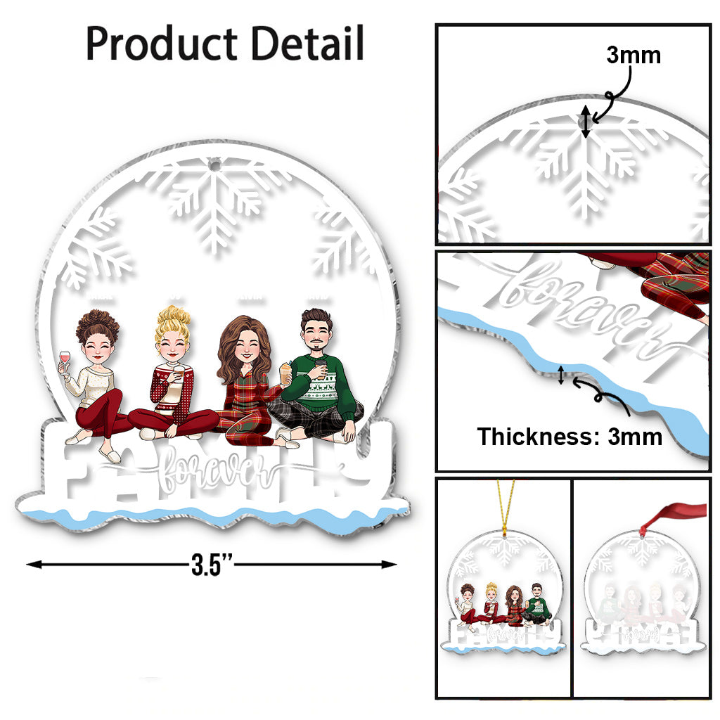 Frère et sœur pour toujours - Ornement transparent personnalisé pour frères et sœurs
