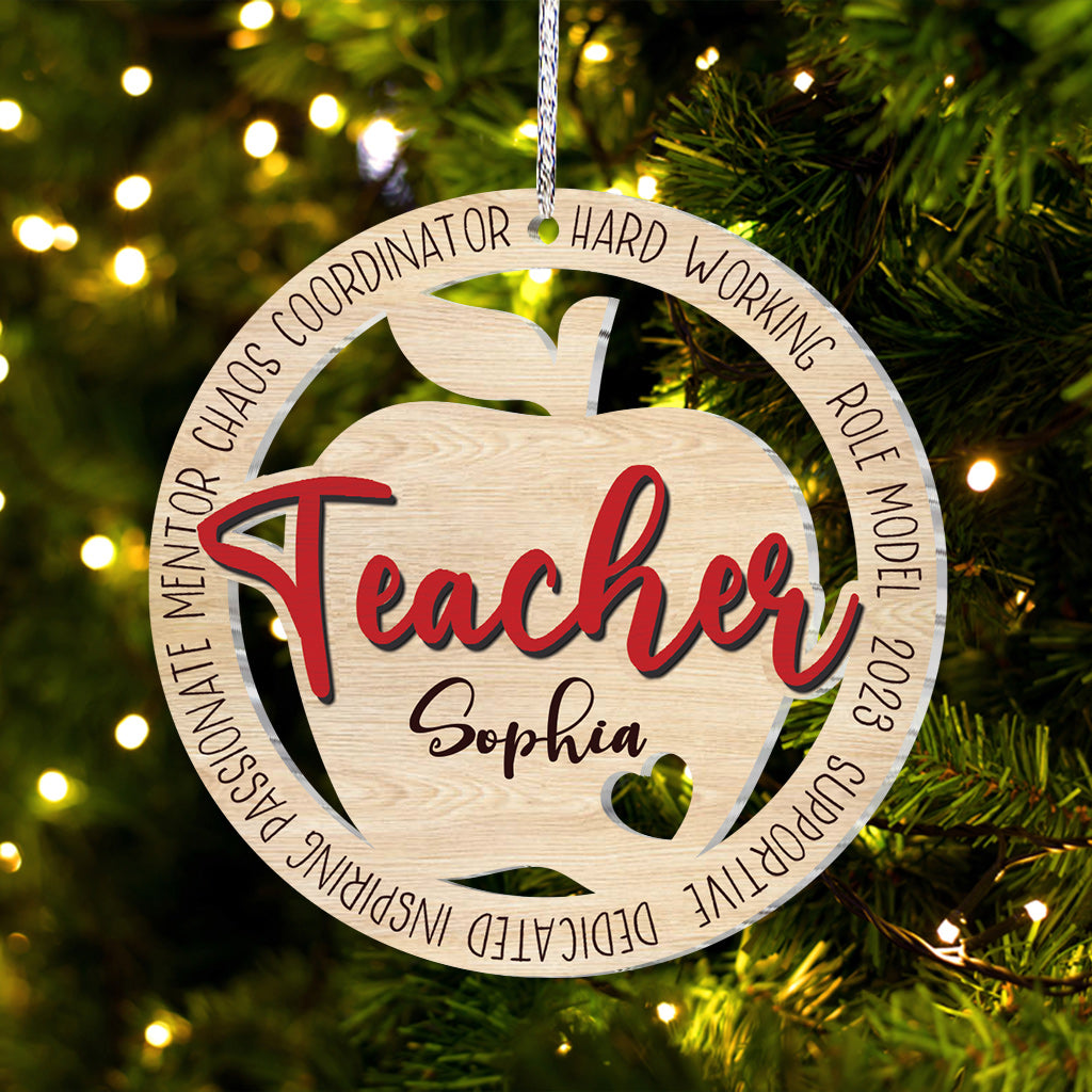 Teacher Mentor Chaos Coordinator - Personalized Teacher Ornament