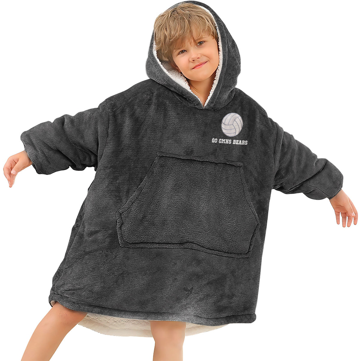 Amateurs de sport, allez l'équipe ! - Couverture-sweat à capuche personnalisée sur le thème du volley-ball