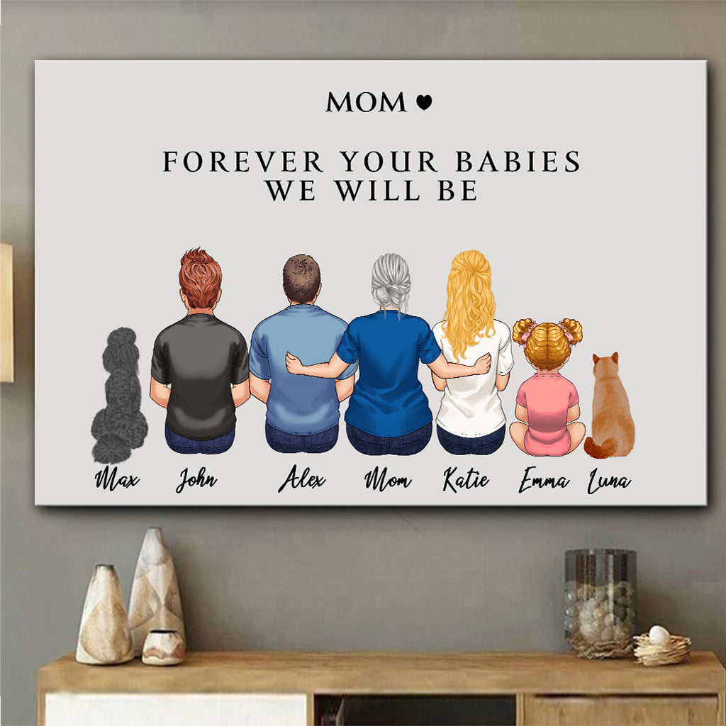 Pour toujours ton bébé - Toile et affiche personnalisées pour maman