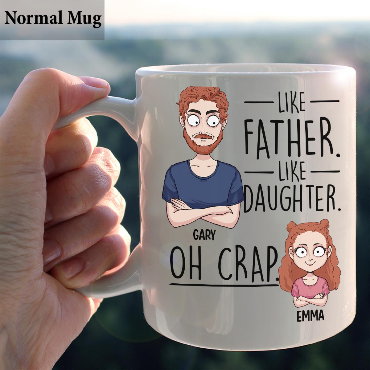 Tel père, telle fille, tel fils - Cadeau pour papa, maman, fils, fille - Mug personnalisé