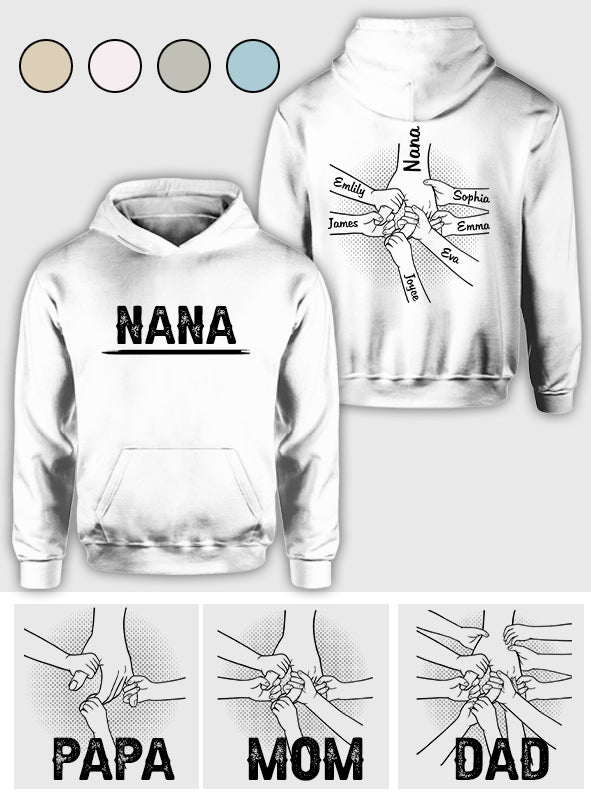 Main dans la main, je te protégerai toujours - T-shirt personnalisé pour toute la famille