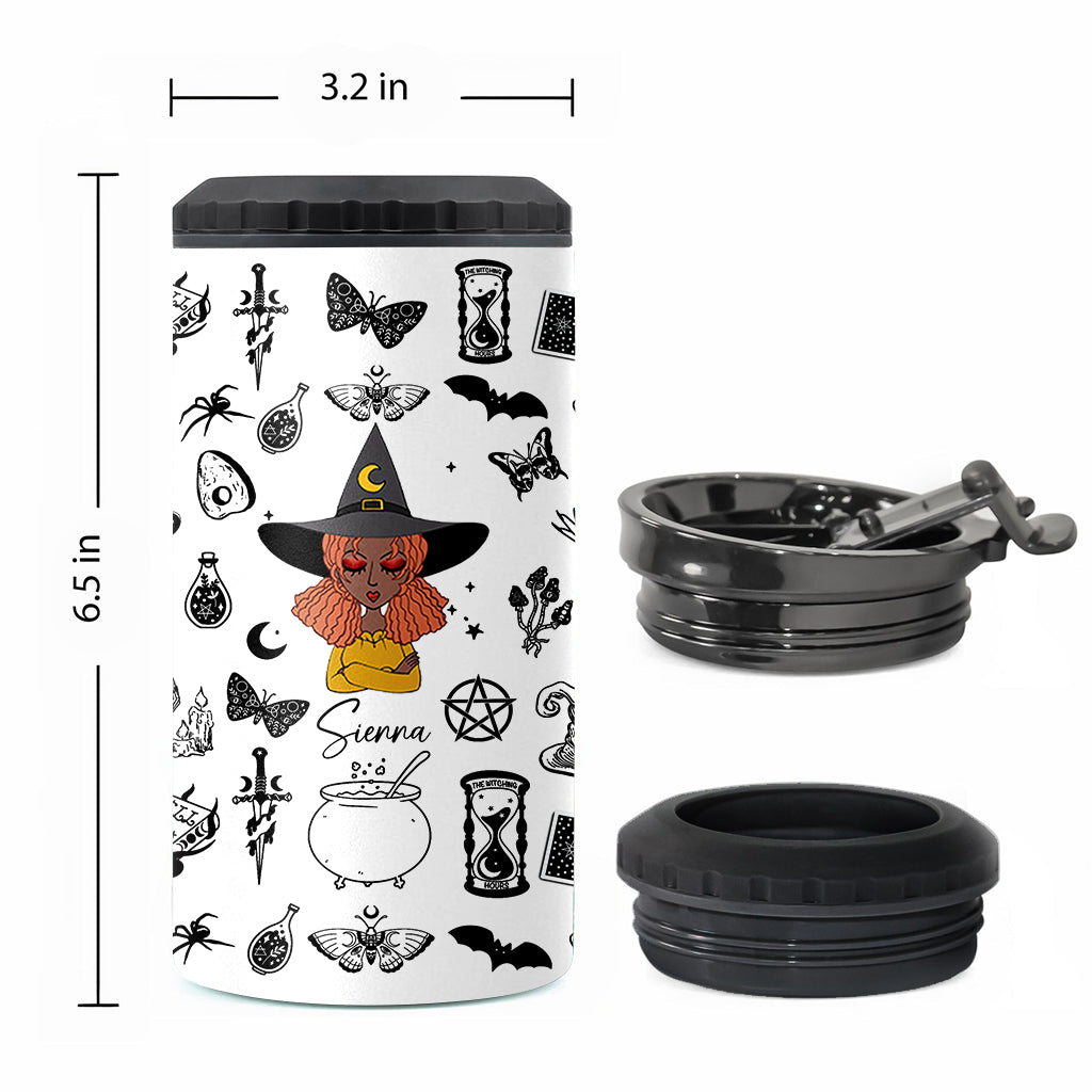 Attachez vos ceintures, Belle-Fleur ! Refroidisseur de canettes personnalisé pour sorcière