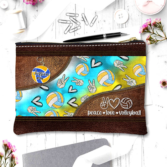 Volleyball Peace Love - Pochette de volley-ball personnalisée