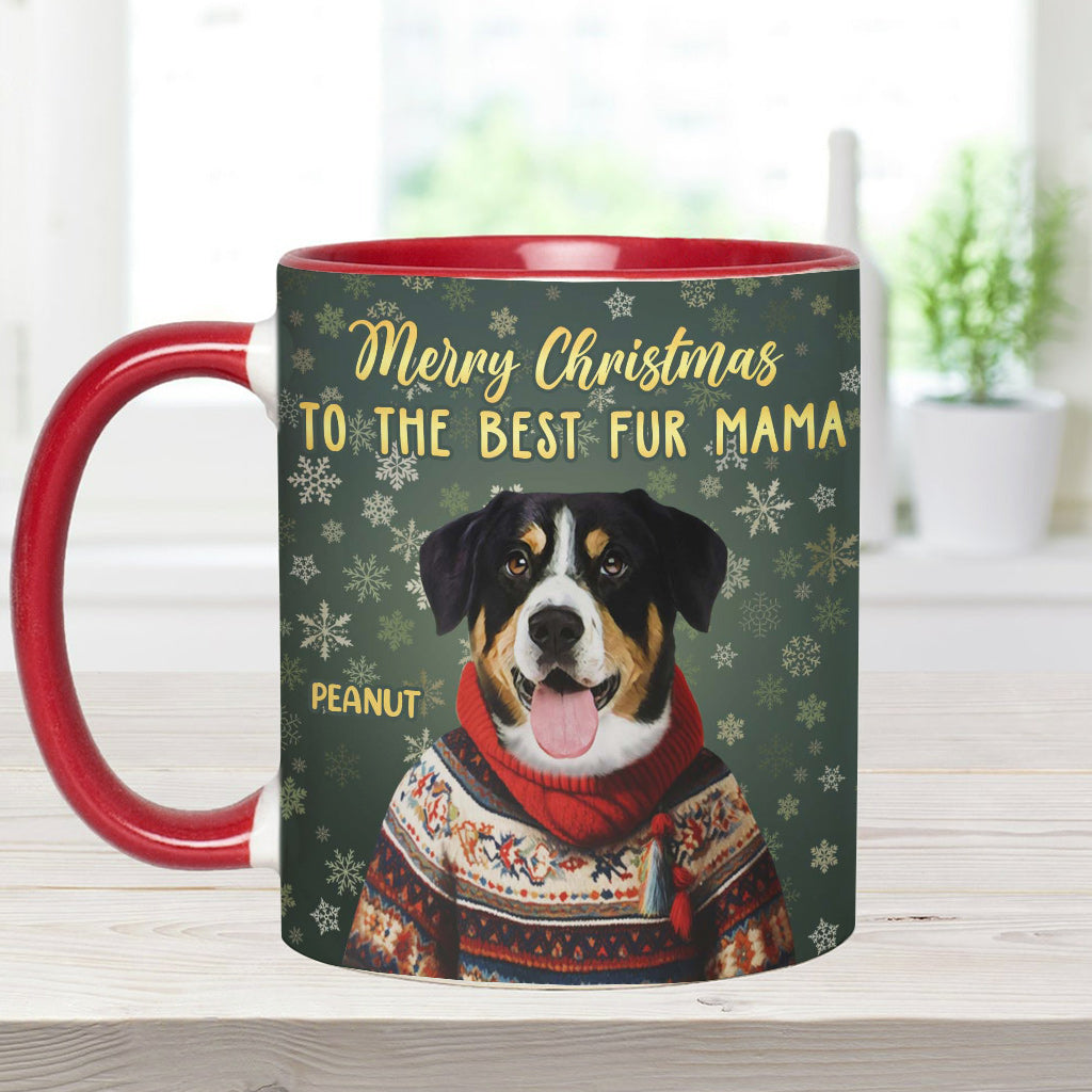 Portrait personnalisé de votre animal de compagnie pour Noël - Cadeau pour les amoureux des chiens et des chats - Mug décoratif personnalisé
