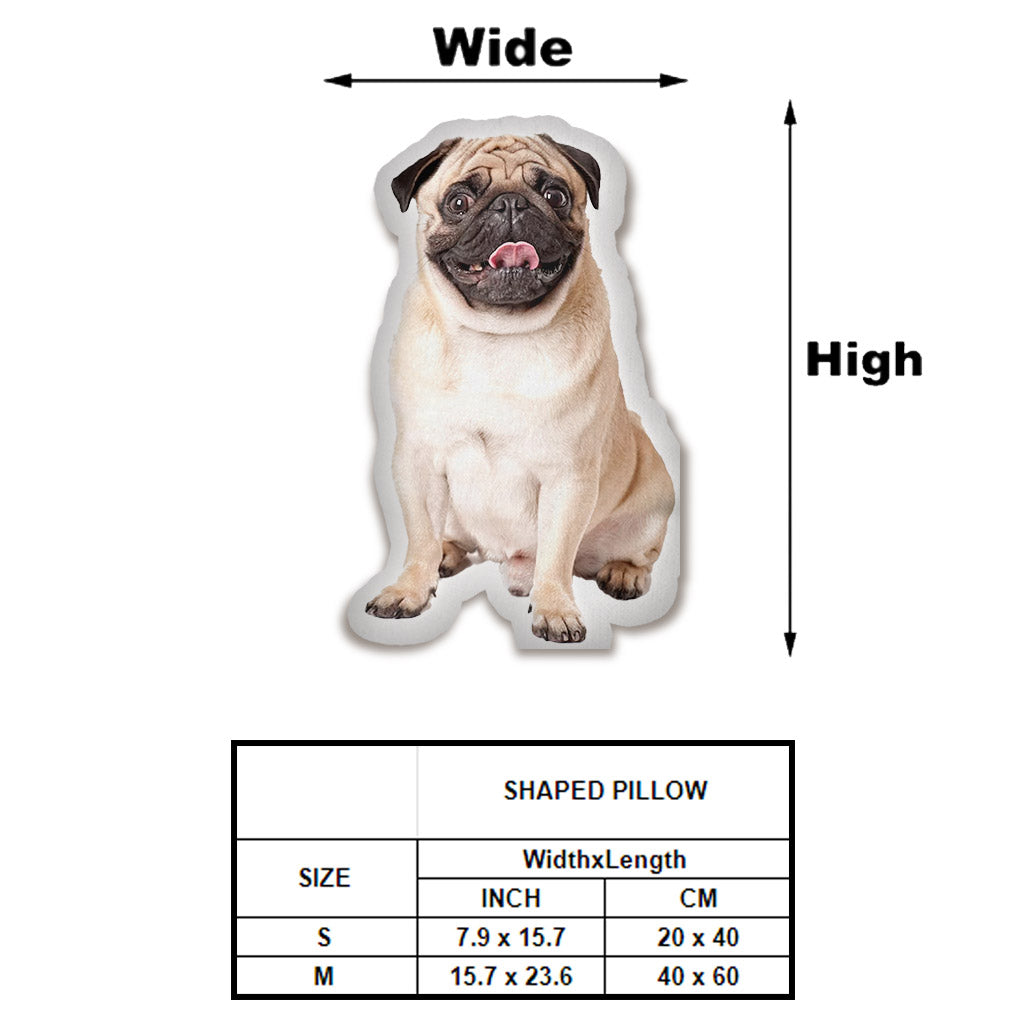 Coussin humanoïde personnalisé en forme de chien avec photo -