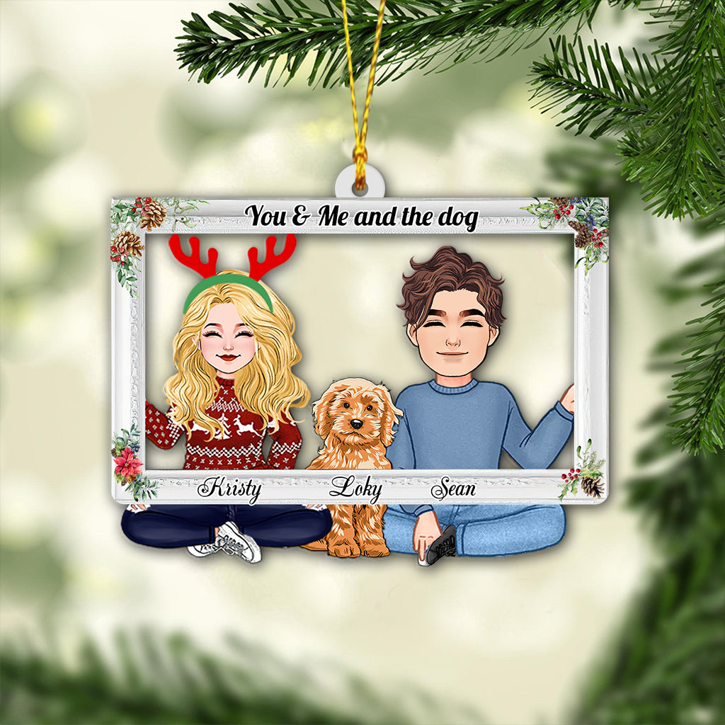 Toi, moi et les chiens - Ornement personnalisé pour couple