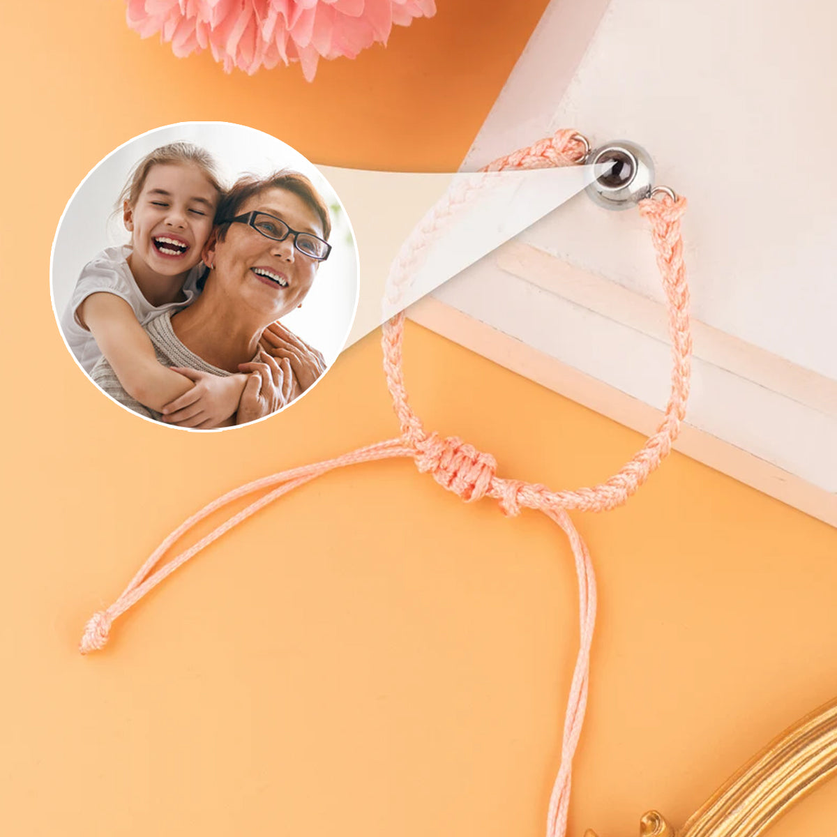 Bracelet à projection personnalisé pour petite-fille - Chérie