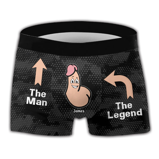 The Man The Legend - Personalized Couple Men Boxer Briefs