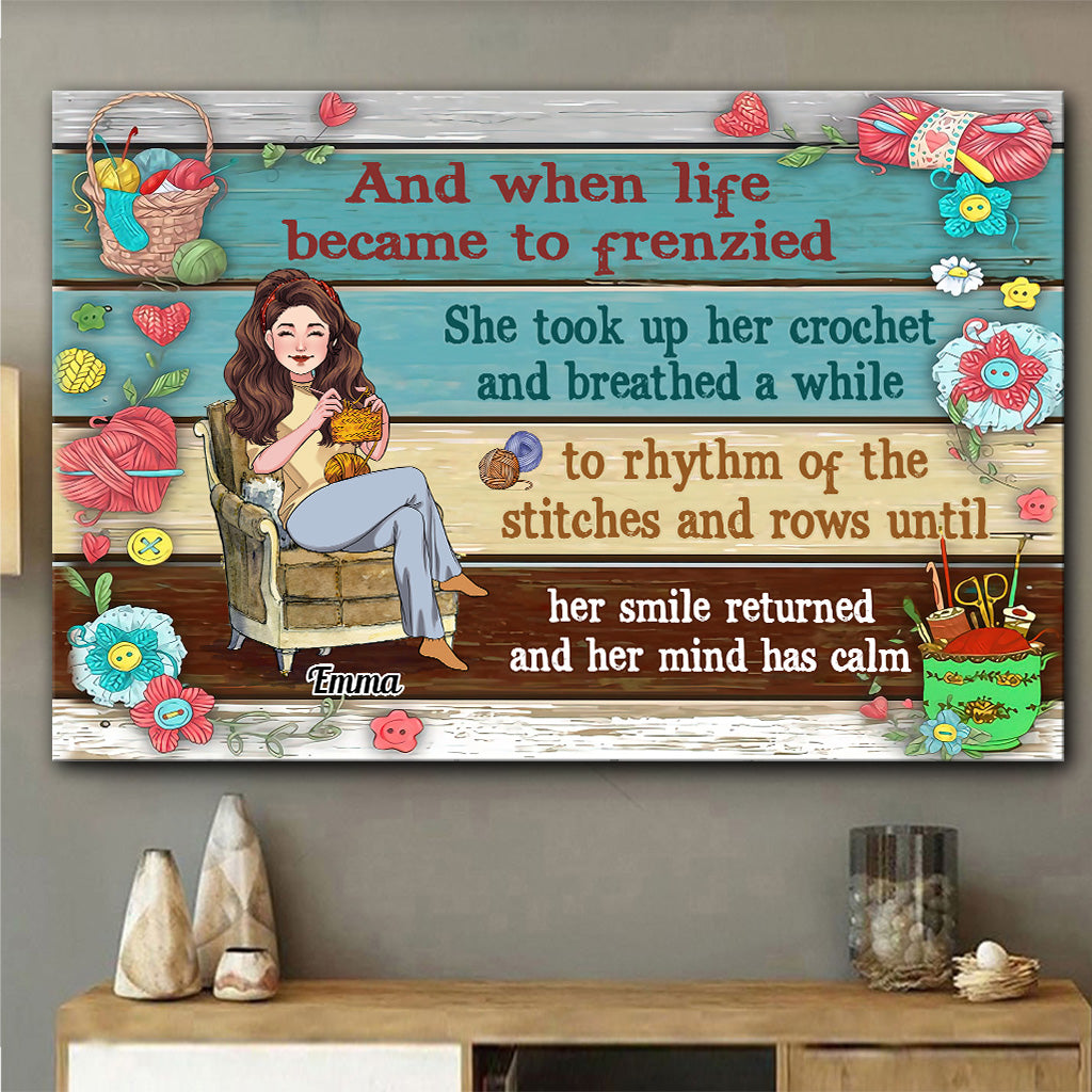 J'adore le crochet ! Un cadeau au crochet pour maman, petite amie, épouse, grand-mère : toile et affiche personnalisées.