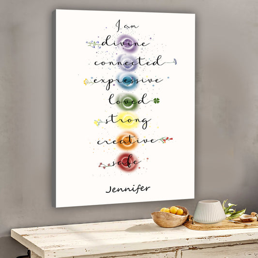I Am Divine - Personalized Yoga Canvas And Poster