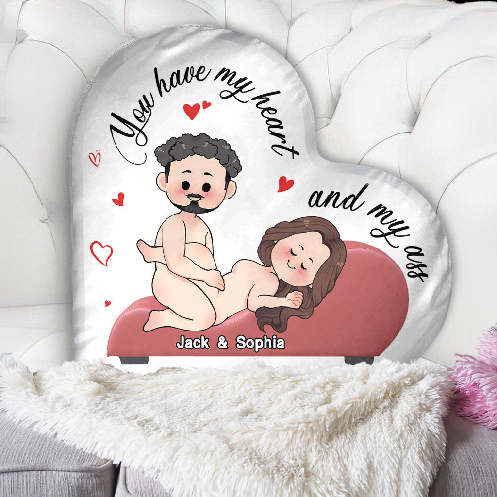 Thank For All The Orgasms - Personalized Couple Shaped pillow