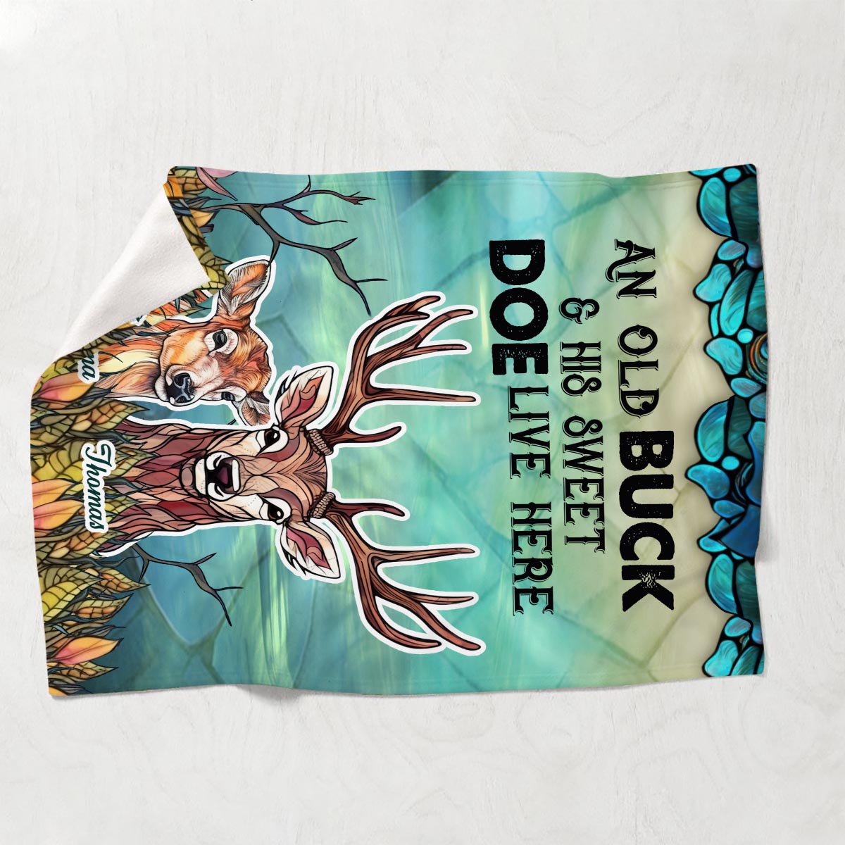 Vivez ici - Couverture de chasse personnalisée