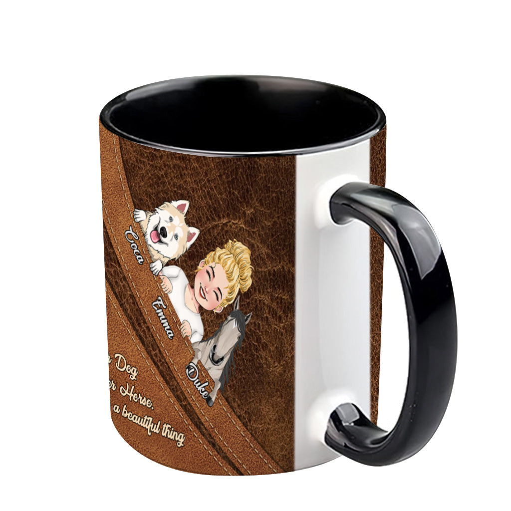 Quelle belle chose ! - Mug personnalisé avec motif cheval