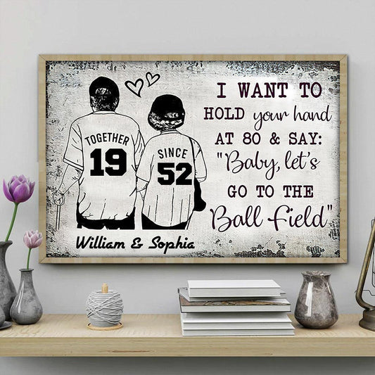 Baseball Together Since - Personalized Baseball Canvas And Poster
