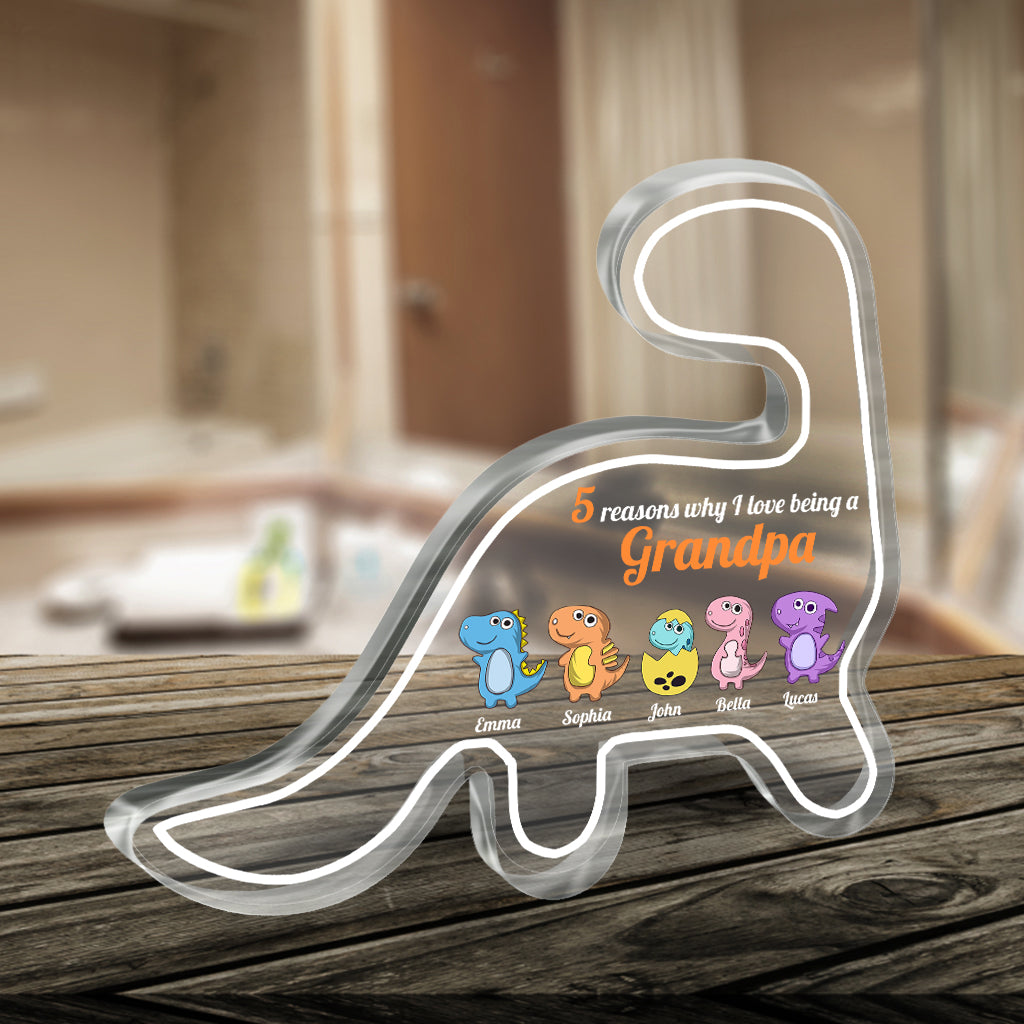 Pourquoi j'aime être mamie ? – Cadeau pour grand-mère, maman, tante, grand-père – Plaque acrylique personnalisée.