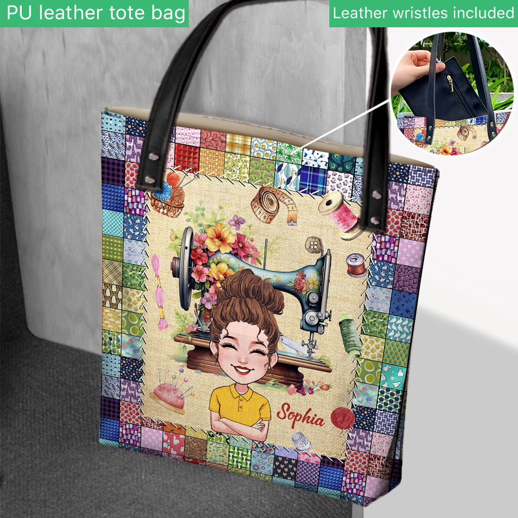 Je couds mais - Sac fourre-tout de couture personnalisé