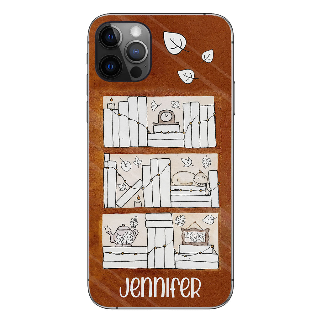 Étui de téléphone personnalisé avec suivi de lecture des quatre saisons - Étui-livre