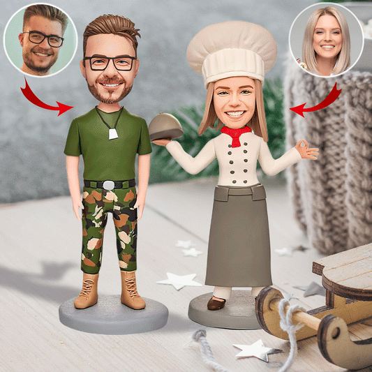 Mini Us - Figurine à tête branlante personnalisée pour frère et sœur