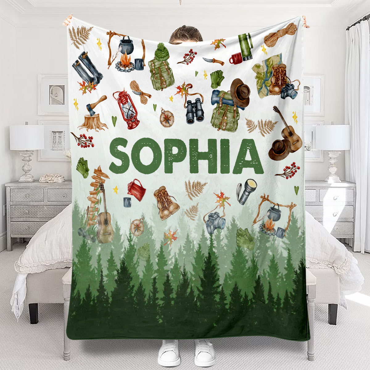 Love Camping - Personalized Camping Blanket