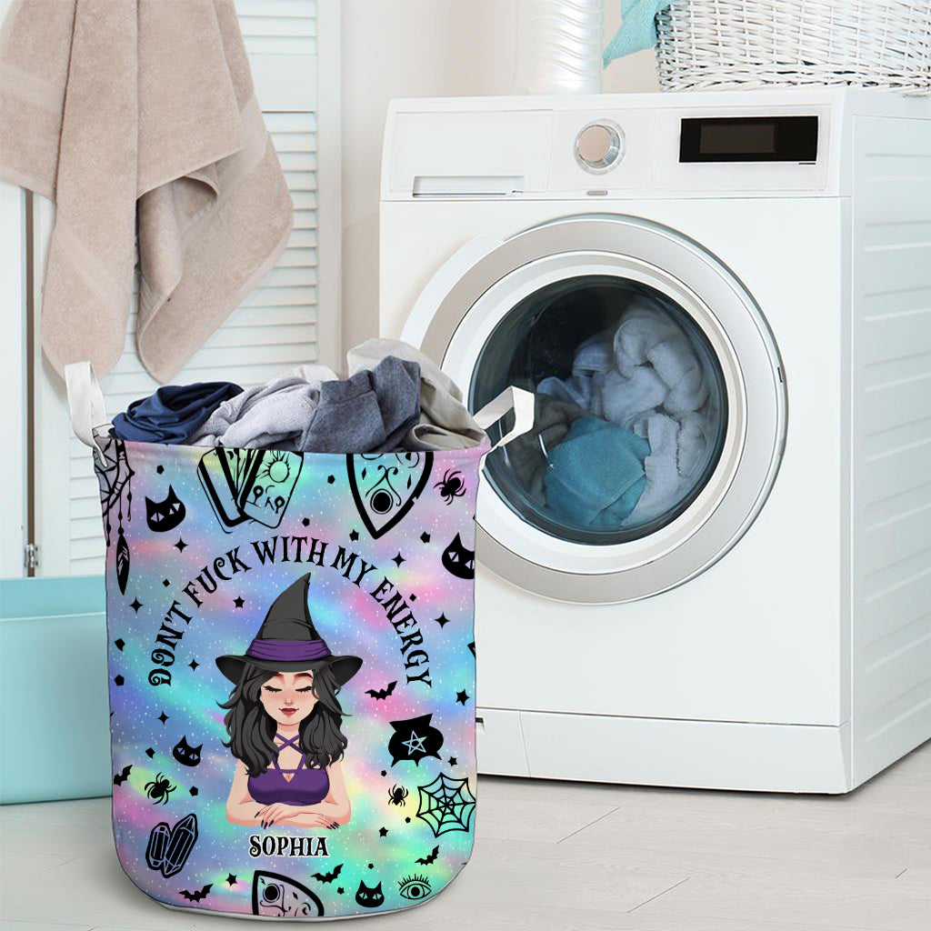 Ne touchez pas à mon énergie - Panier de rangement personnalisé pour sorcière