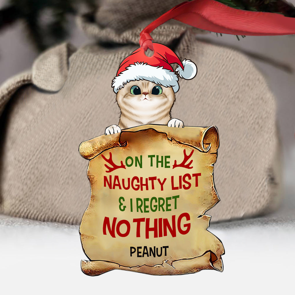Naughty List - Personalized Cat Ornament