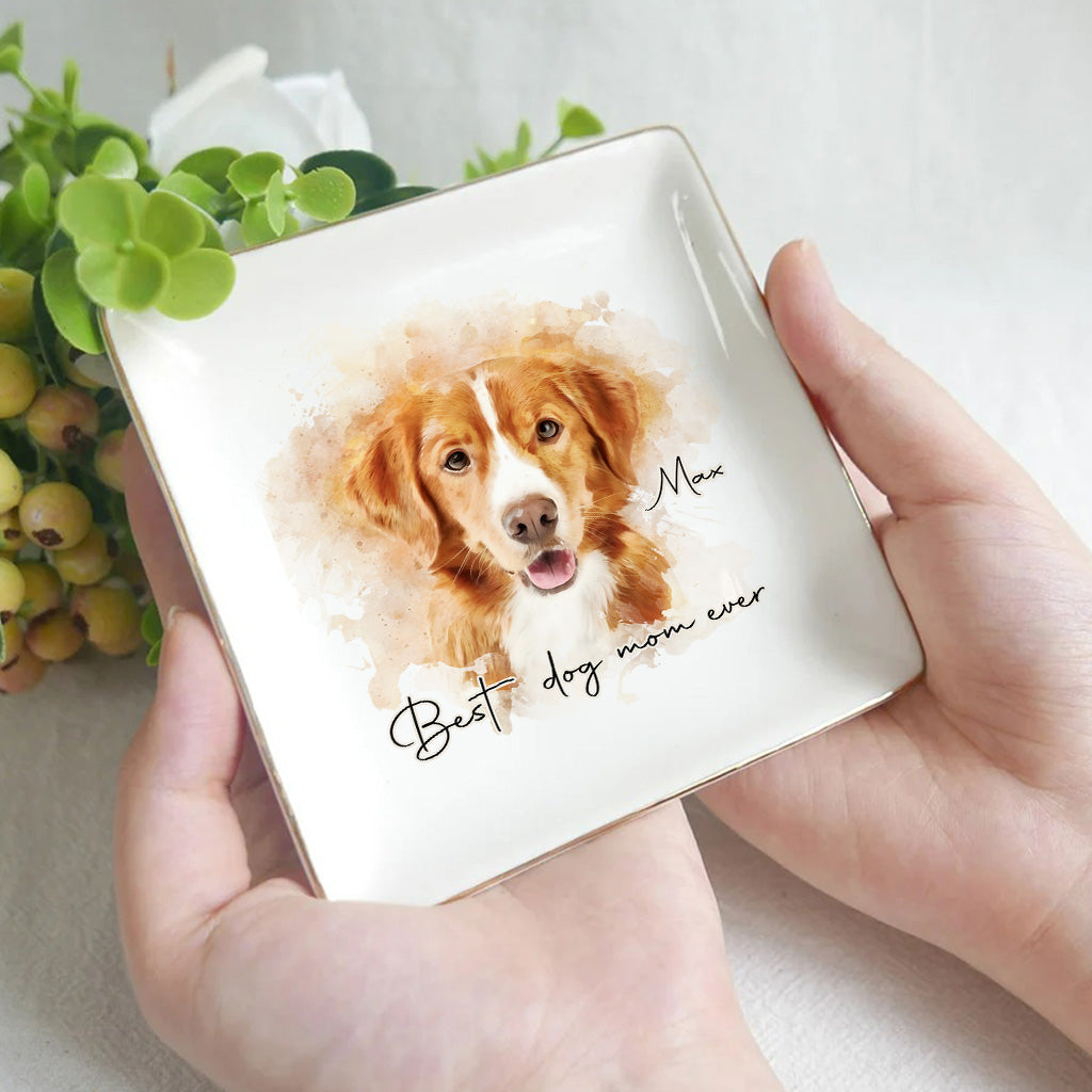Best Dog Mom / Cat Mom Ever - Gift for dog lovers, cat lover - Personalized Jewelry Dish